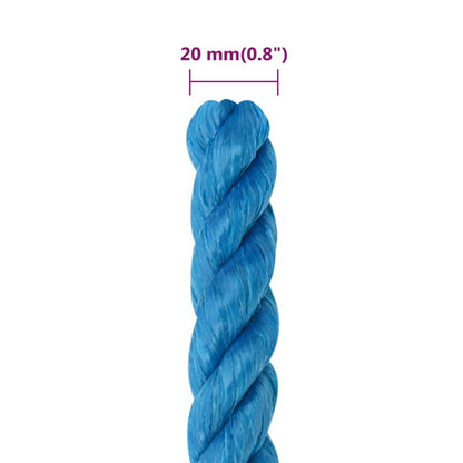 Werktouw 20 Mm 50 M Polypropeen Blauw