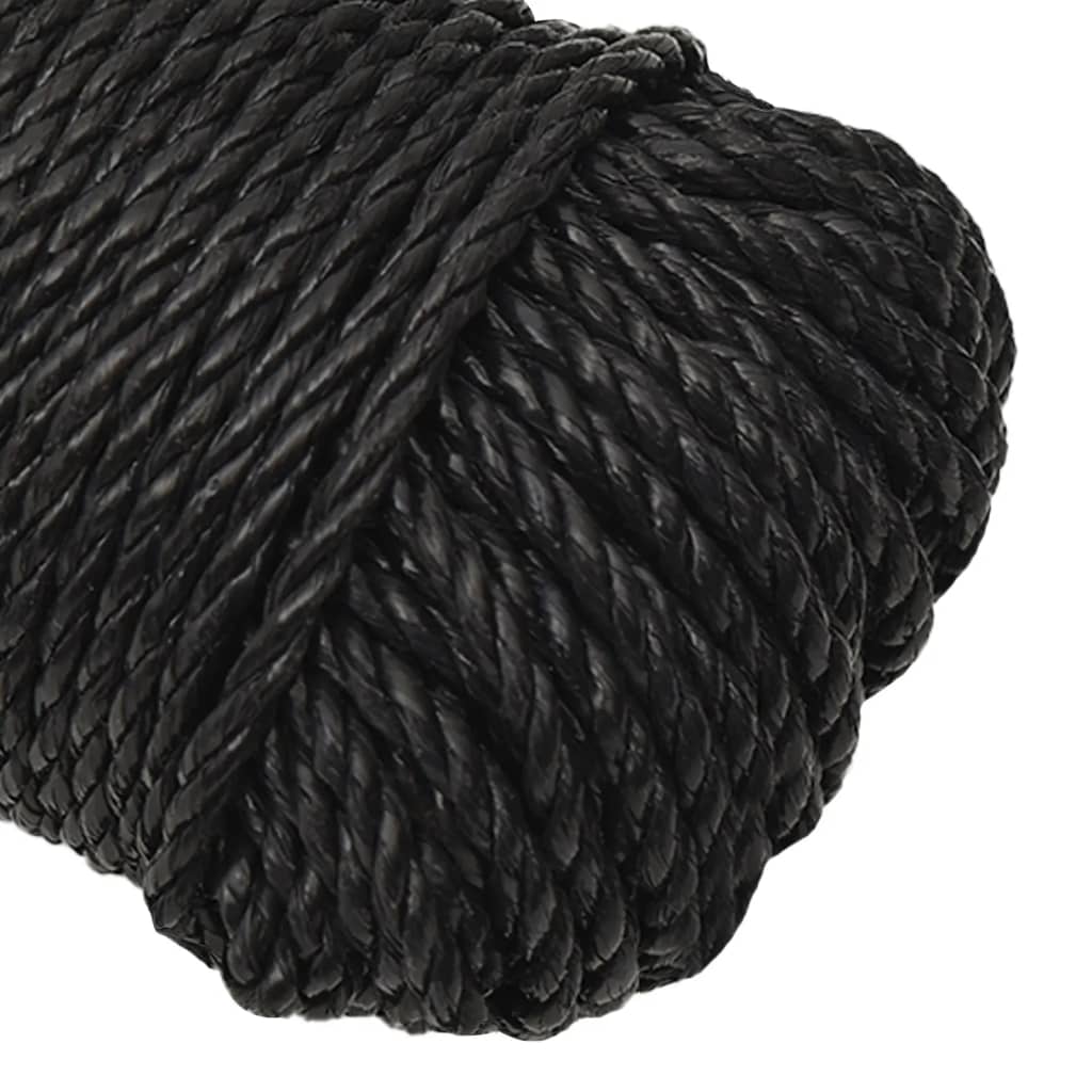 Werktouw 3 mm 100 m polypropeen zwart