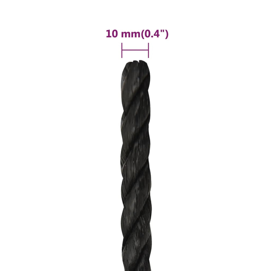 Werktouw 10 Mm 500 M Polypropeen Zwart