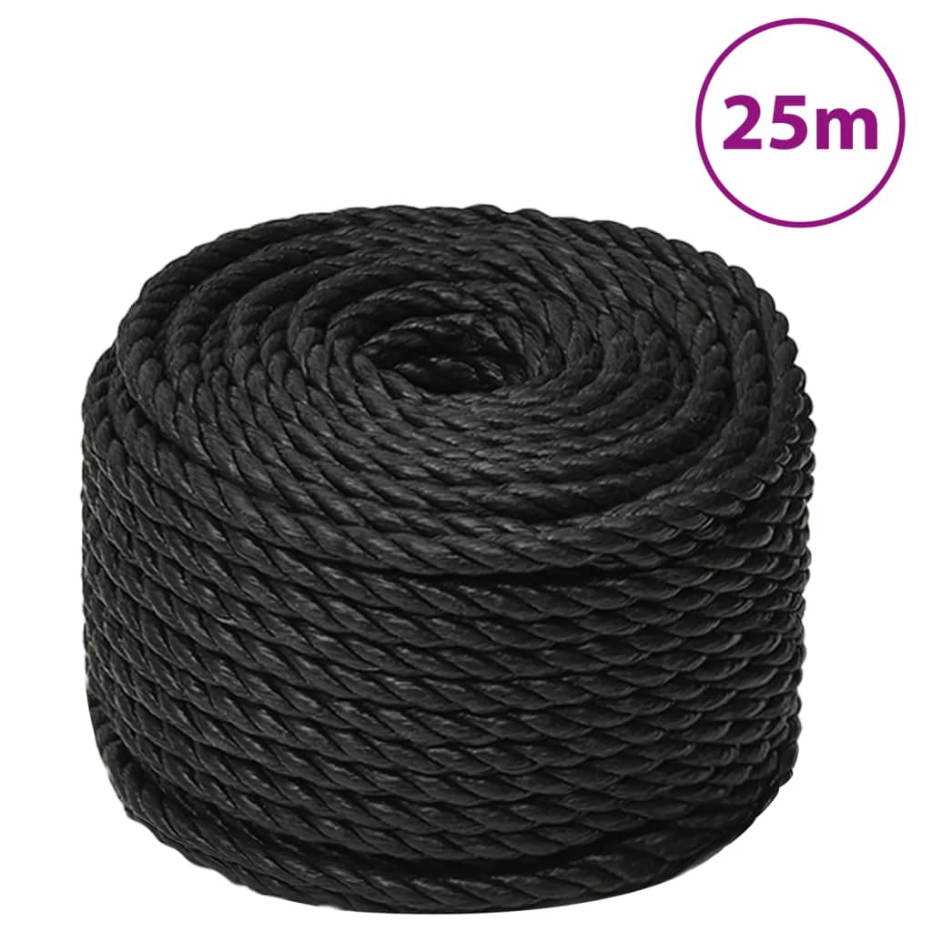 Werktouw 12 Mm 25 M Polypropeen Zwart
