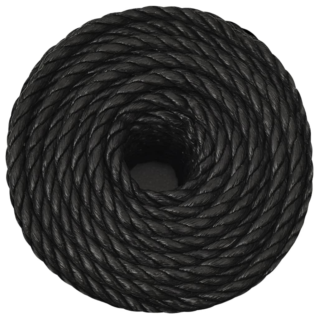 Werktouw 14 mm 25 m polypropeen zwart 14 mm 25 m
