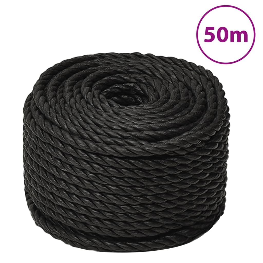 Werktouw 20 Mm 50 M Polypropeen Zwart