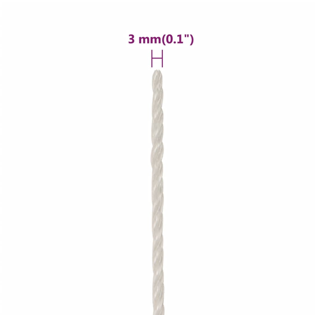 Werktouw 3 Mm 25 M Polypropeen Wit Wit 1