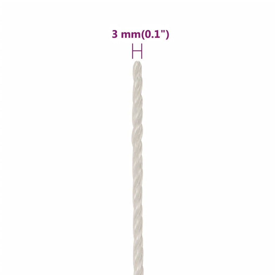 Werktouw 3 Mm 25 M Polypropeen Wit Wit 1