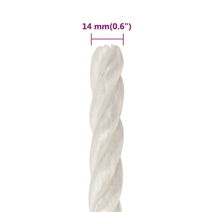 Werktouw 14 Mm 50 M Polypropeen Wit Wit