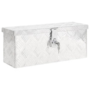 Opbergbox aluminium 50x15x20.5 cm zilver