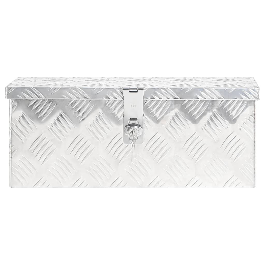 Opbergbox 50X5X20,5 Cm Aluminium Kleurig 50 x 15 x 20.5 cm Zilver