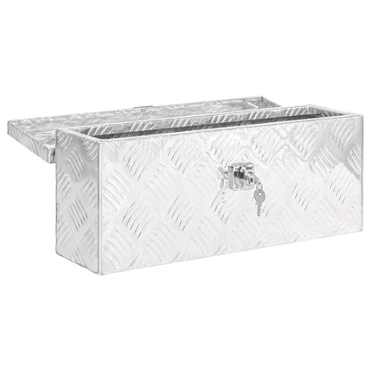 Opbergbox 50X5X20,5 Cm Aluminium Kleurig 50 x 15 x 20.5 cm Zilver