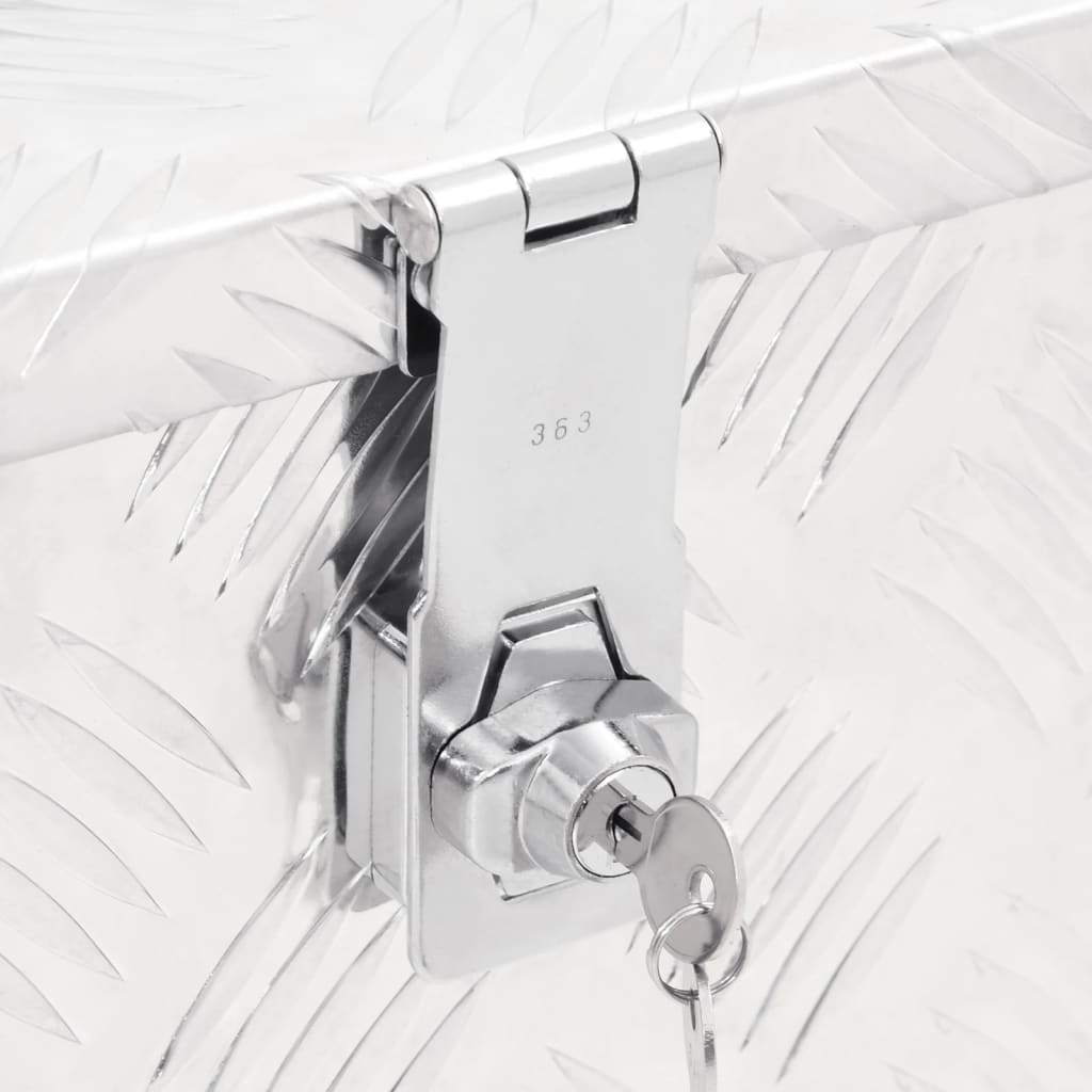 Opbergbox 50X5X20,5 Cm Aluminium Kleurig 50 x 15 x 20.5 cm Zilver