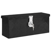 Opbergbox aluminium 50x15x20,5 cm zwart