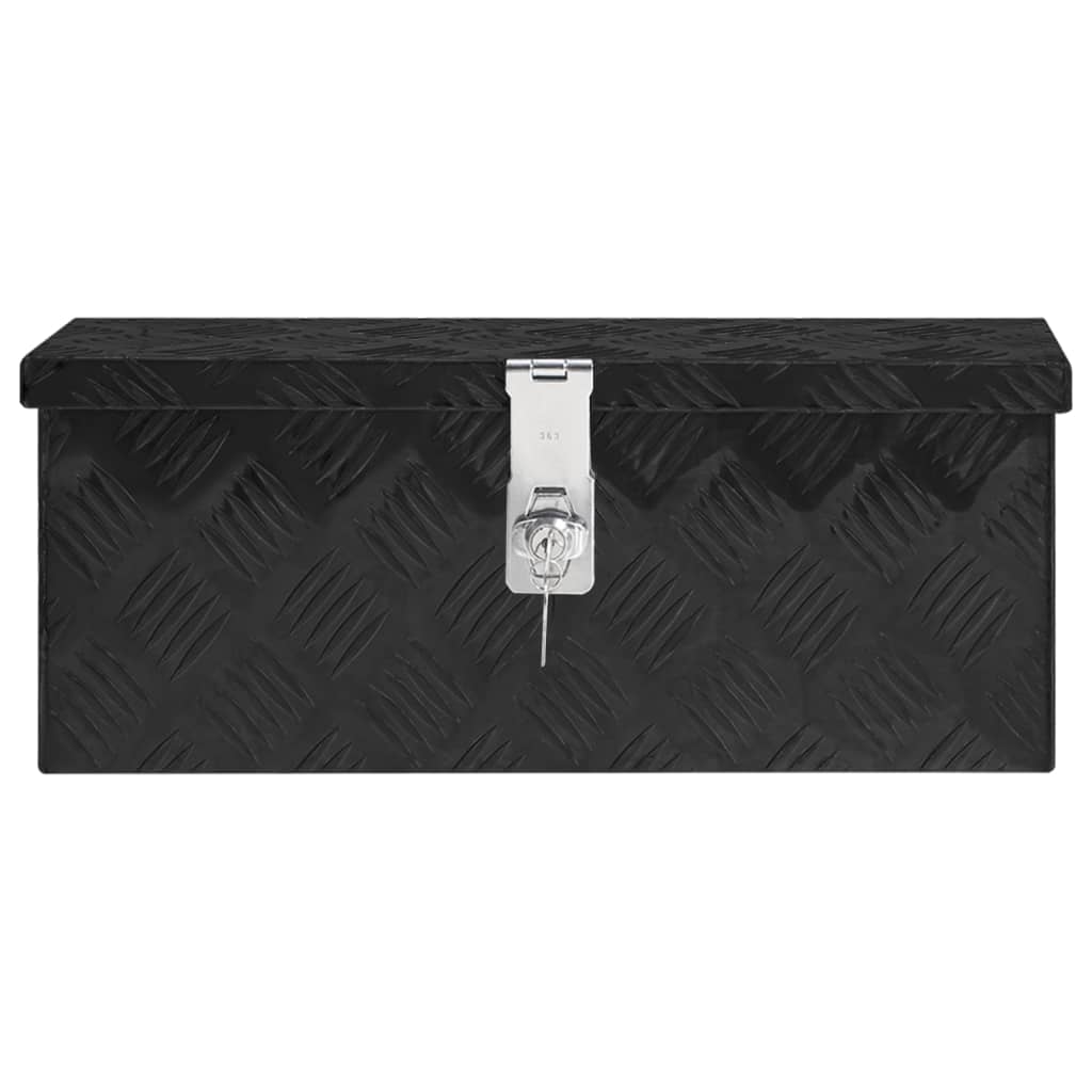 Opbergbox 50X5X20,5 Cm Aluminium 50 x 15 x 20.5 cm Zwart