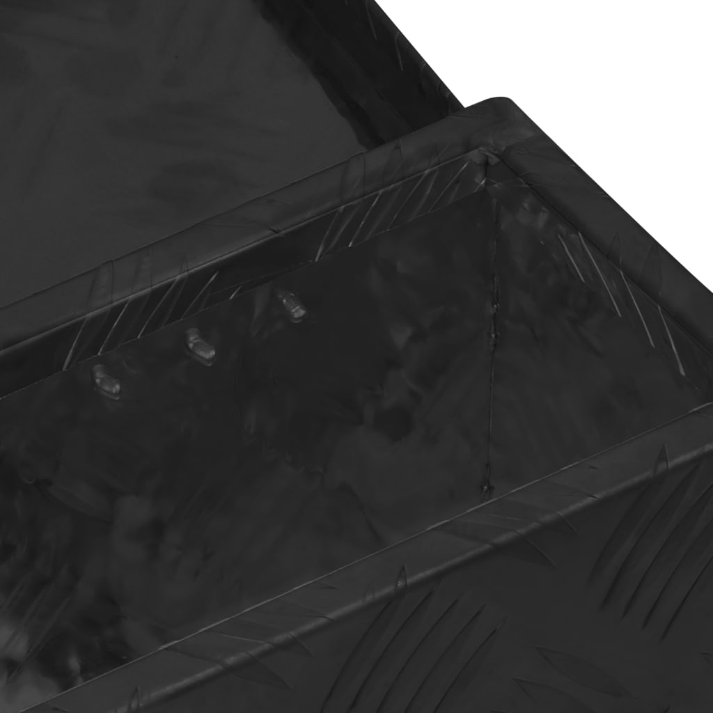 Opbergbox 50X5X20,5 Cm Aluminium 50 x 15 x 20.5 cm Zwart
