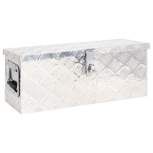 Opbergbox 60X23,5X23 Cm Aluminium Kleurig 60 x 23.5 x 23 cm Zilver