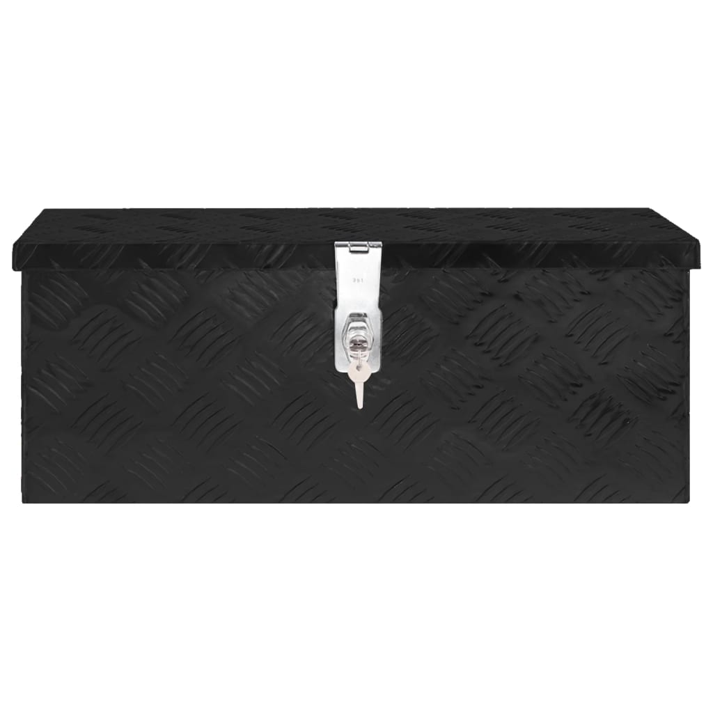 Opbergbox 60X23,5X23 Cm Aluminium 60 x 23.5 x 23 cm Zwart
