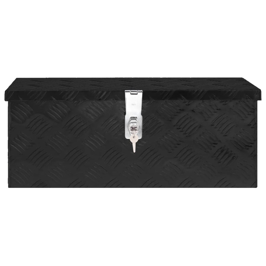 Opbergbox 60X23,5X23 Cm Aluminium 60 x 23.5 x 23 cm Zwart