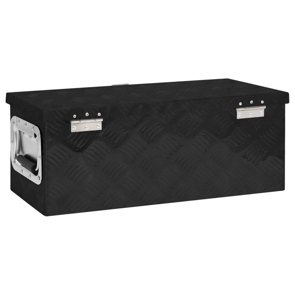 Opbergbox 60X23,5X23 Cm Aluminium 60 x 23.5 x 23 cm Zwart