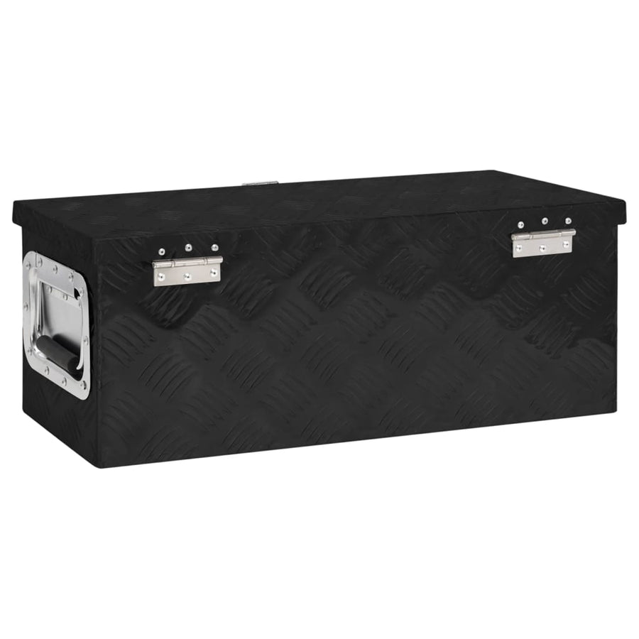 Opbergbox 60X23,5X23 Cm Aluminium 60 x 23.5 x 23 cm Zwart