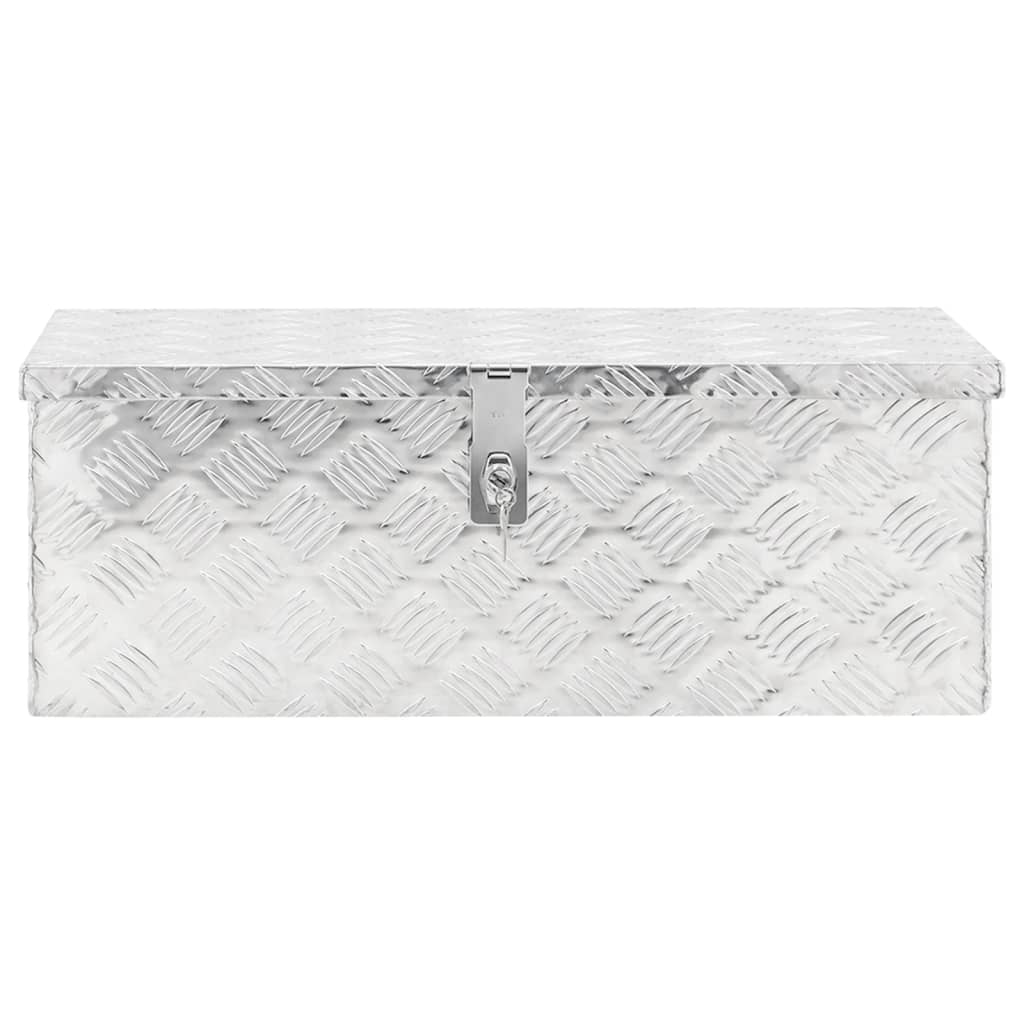 Opbergbox Aluminium Kleurig 70 x 31 x 27 cm Zilver
