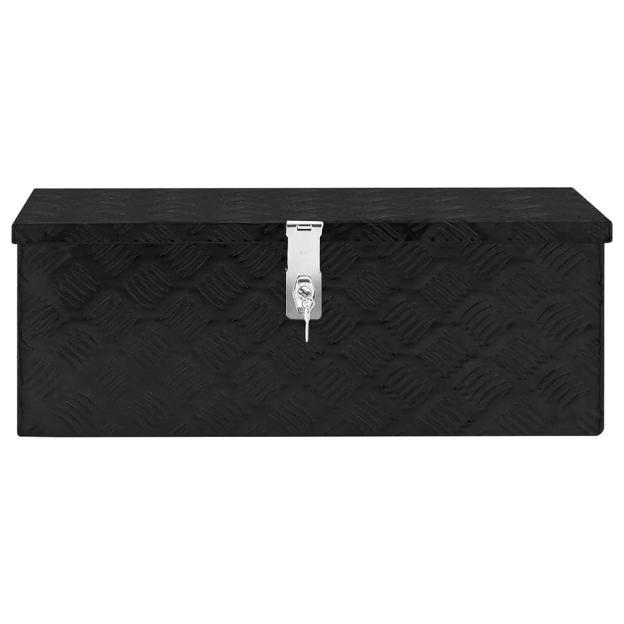 Opbergbox Aluminium 70 x 31 x 27 cm Zwart