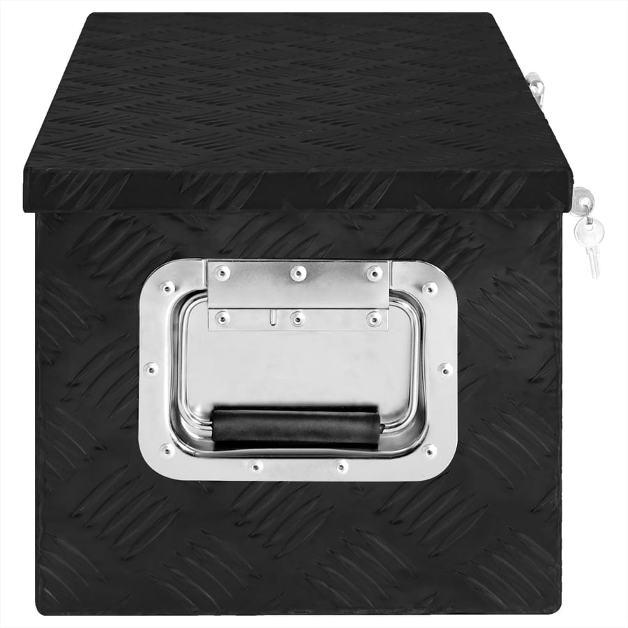 Opbergbox Aluminium 70 x 31 x 27 cm Zwart