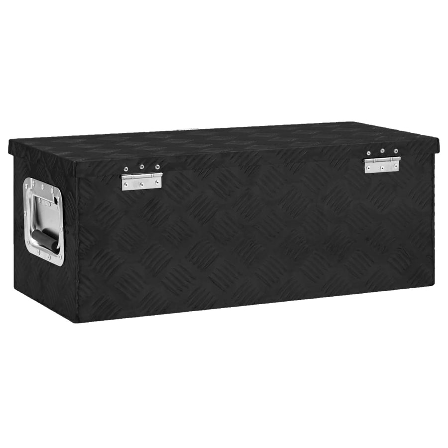Opbergbox Aluminium 70 x 31 x 27 cm Zwart
