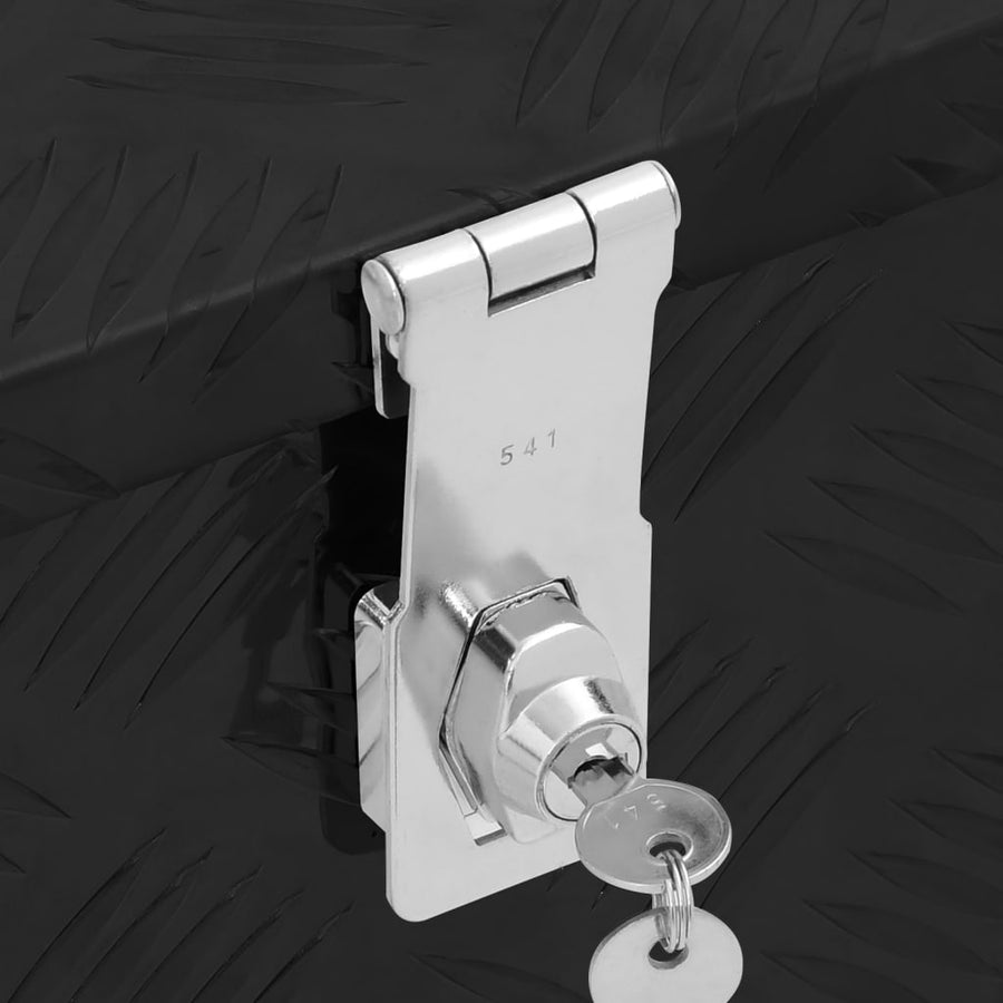 Opbergbox Aluminium 70 x 31 x 27 cm Zwart