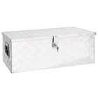 Opbergbox Aluminium Kleurig 80 x 39 x 30 cm Zilver