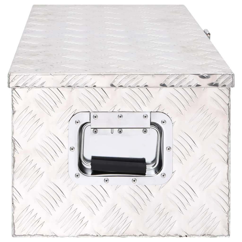 Opbergbox Aluminium Kleurig 80 x 39 x 30 cm Zilver