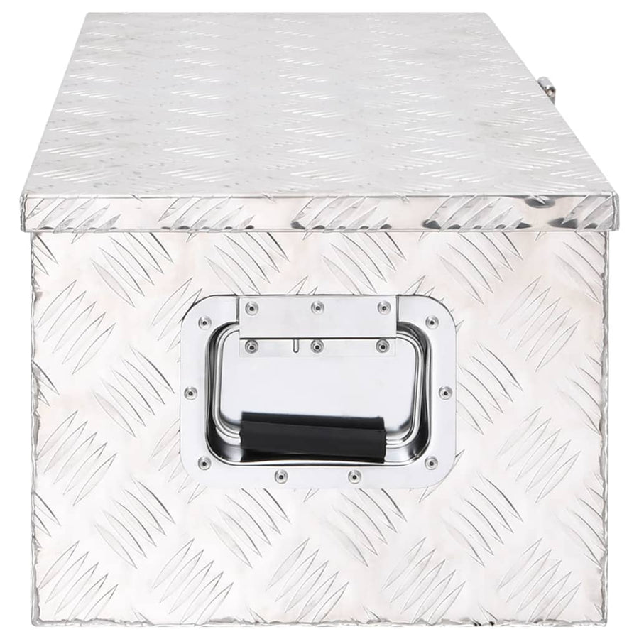 Opbergbox Aluminium Kleurig 80 x 39 x 30 cm Zilver