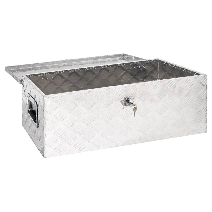 Opbergbox Aluminium Kleurig 80 x 39 x 30 cm Zilver