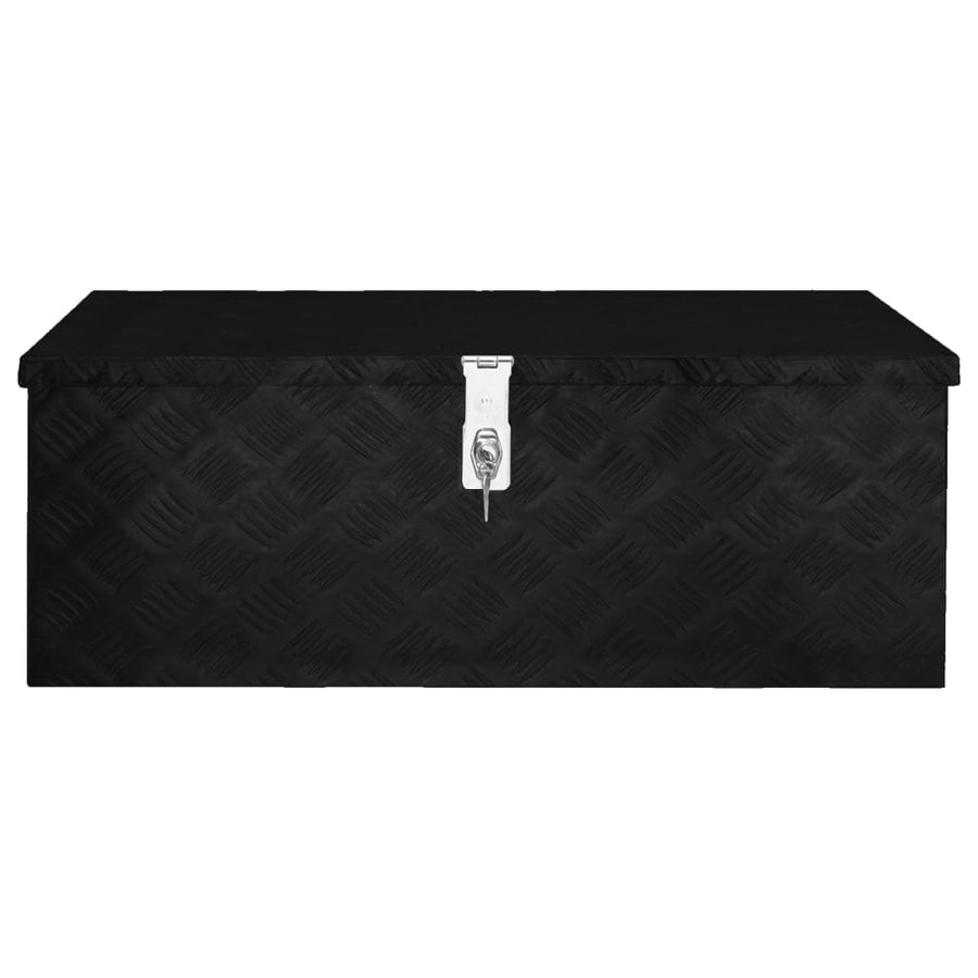 Opbergbox Aluminium 80 x 39 x 30 cm Zwart