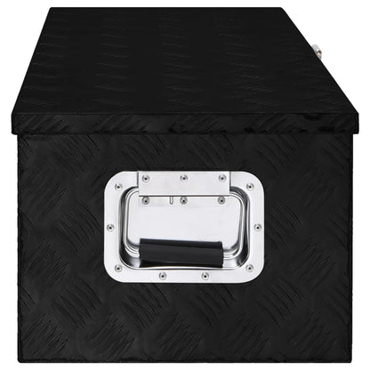 Opbergbox Aluminium 80 x 39 x 30 cm Zwart