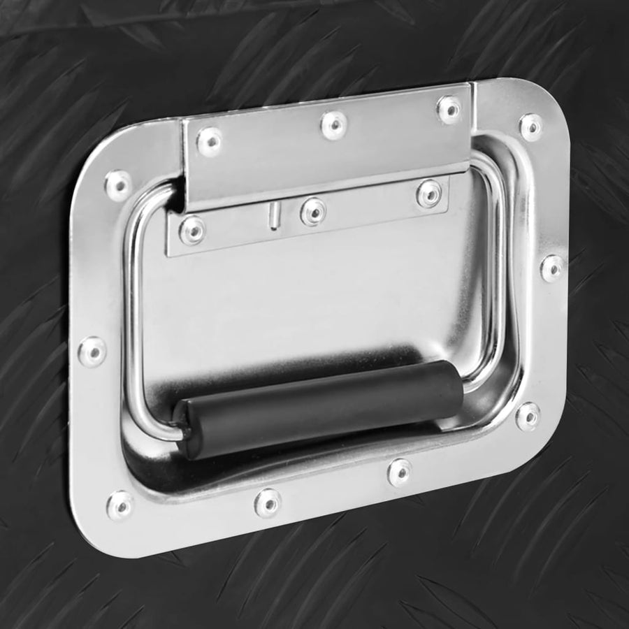 Opbergbox Aluminium 80 x 39 x 30 cm Zwart