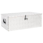 Opbergbox 90X47X33,5 Cm Aluminium Kleurig 90 x 47 x 33.5 cm Zilver