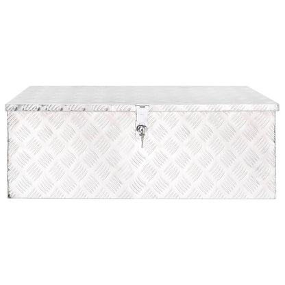Opbergbox 90X47X33,5 Cm Aluminium Kleurig 90 x 47 x 33.5 cm Zilver