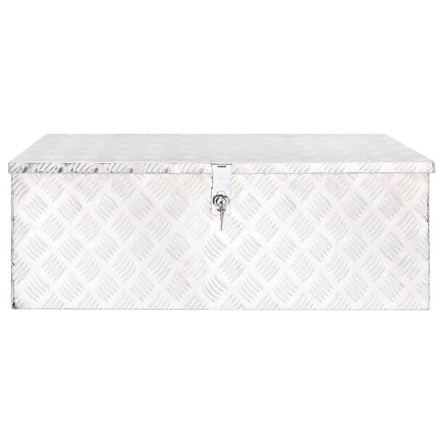 Opbergbox 90X47X33,5 Cm Aluminium Kleurig 90 x 47 x 33.5 cm Zilver