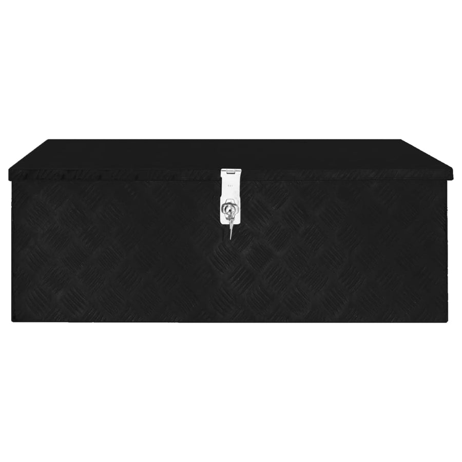 Opbergbox 90X47X33,5 Cm Aluminium 90 x 47 x 33.5 cm Zwart