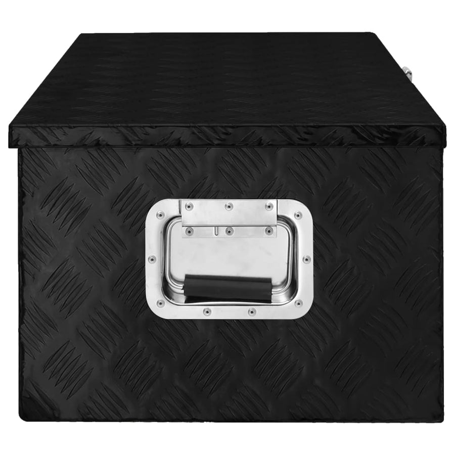 Opbergbox 90X47X33,5 Cm Aluminium 90 x 47 x 33.5 cm Zwart