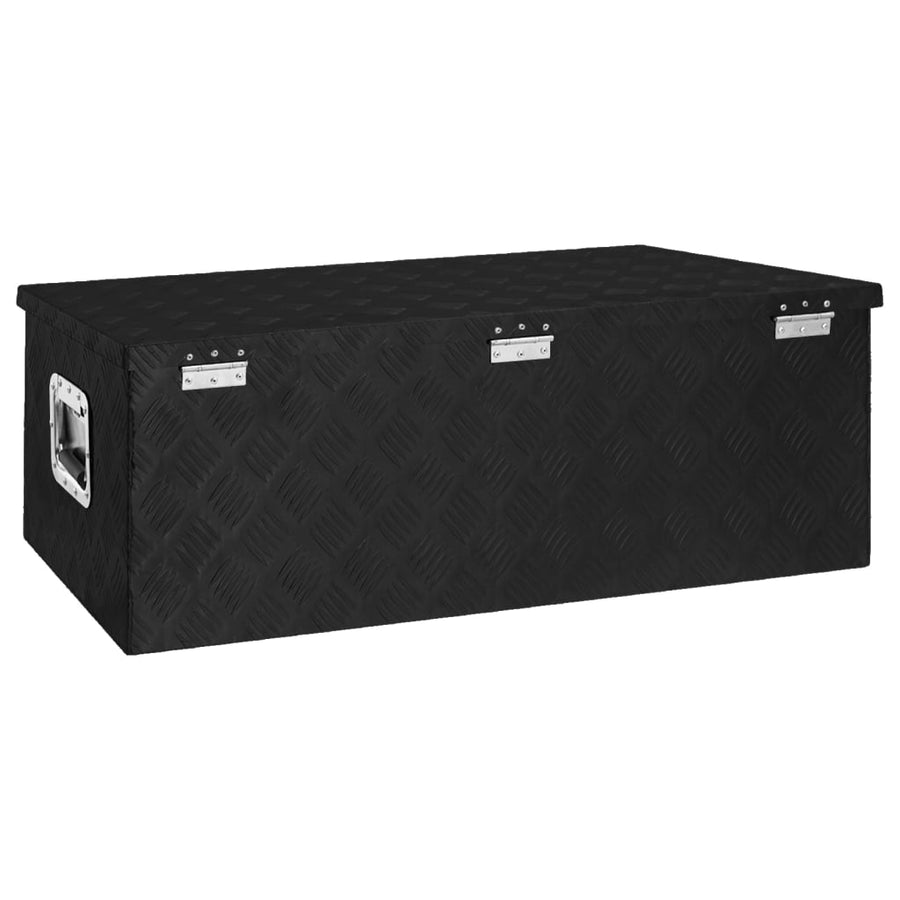 Opbergbox 90X47X33,5 Cm Aluminium 90 x 47 x 33.5 cm Zwart