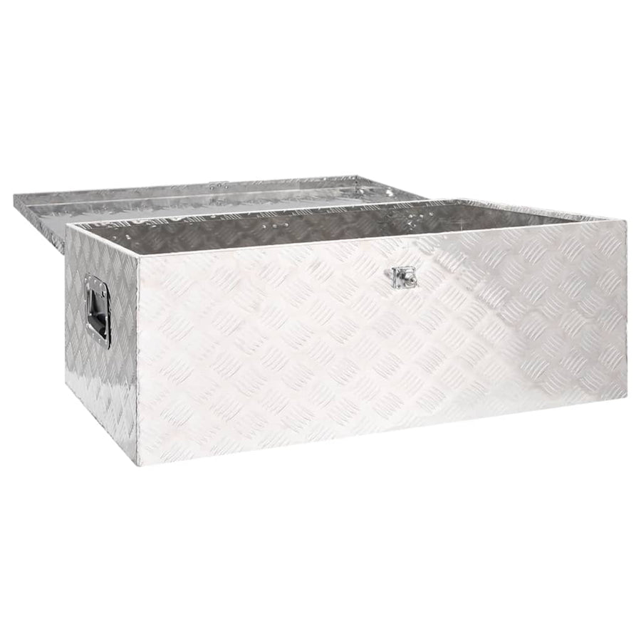 Opbergbox Aluminium Kleurig 100 x 55 x 37 cm Zilver