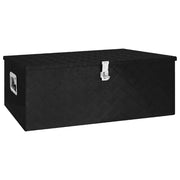 Opbergbox aluminium 100x55x37 cm zwart