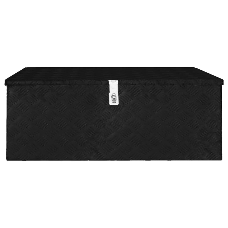 Opbergbox Aluminium 100 x 55 x 37 cm Zwart