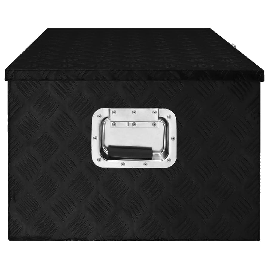 Opbergbox Aluminium 100 x 55 x 37 cm Zwart