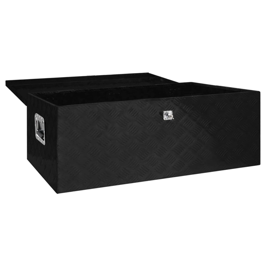 Opbergbox Aluminium 100 x 55 x 37 cm Zwart