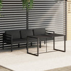 4-Delige Loungeset Met Kussens Aluminium Antracietkleurig 2x hoek + midden + Tafel