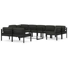 10-Delige Loungeset Met Kussens Aluminium Antracietkleurig