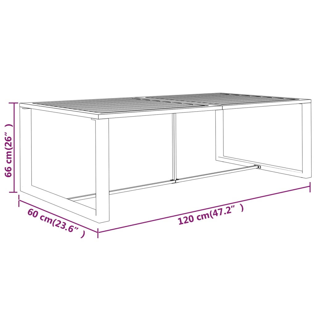 8-Delige Loungeset Met Kussens Aluminium Antracietkleurig 3x midden + 4x hoek + Tafel