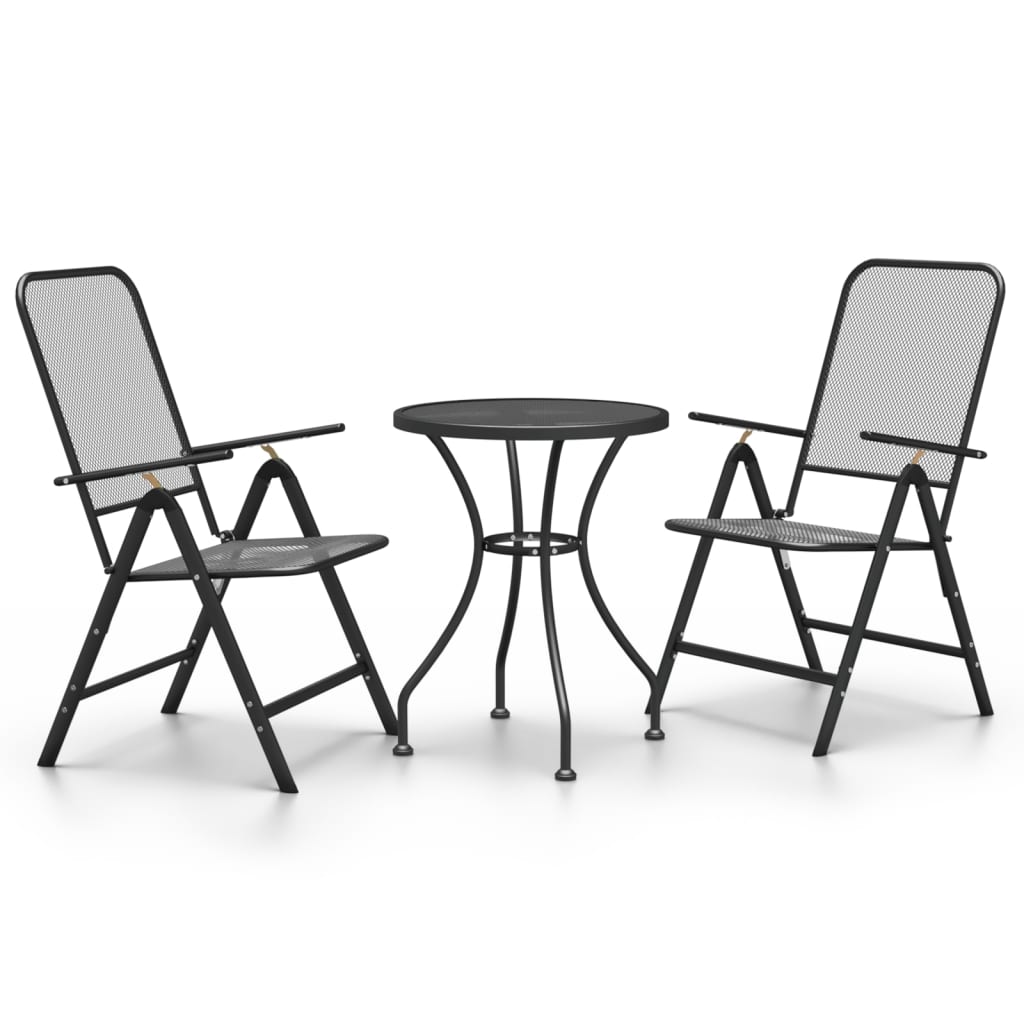 3-Delige Tuinset Metaalgaas Antracietkleurig 2