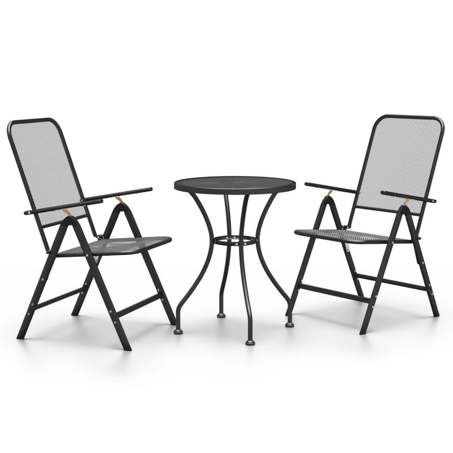 3-Delige Tuinset Metaalgaas Antracietkleurig 2