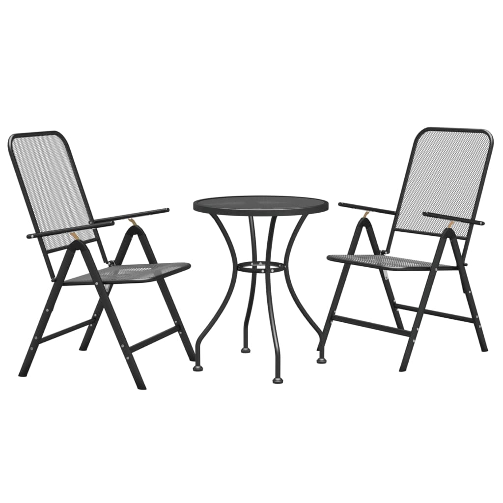 3-Delige Tuinset Metaalgaas Antracietkleurig 2